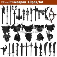 10PCS/LOT Soldiers Weapon Black Series Warrior Armor Bows Arrows Knive Sword Pear Igures Accessories Building Block MOC Toy Gift