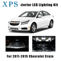 Xps 9ชิ้นไฟรถยนต์ LED ชุดตกแต่งภายในสำหรับ Chevrolet Chevy Cruze 2011 2012 2013 2014แผนที่2015โคมไฟป้ายทะเบียนหีบฝาทรงโค้ง