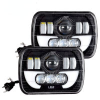 7x6 7" HiLo Halo Truck LED Work Head Light Lamp For SUV Car Offroad 4x4 Jeep Cherokee 4WD Pickup Toyota Ford Hummer Nissan