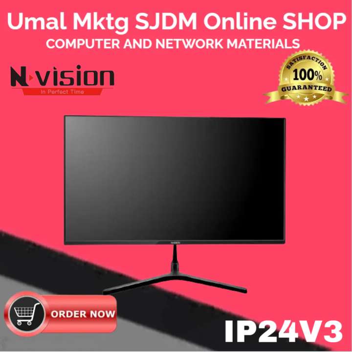 Nvision 24 Inch Ips Monitor Full Hd 75hz Frameless Gaming Computer