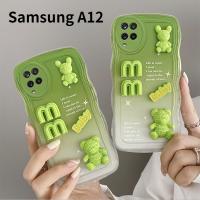 สำหรับ Samsung A20 A30 A12 A10S A13 A11 A21S A20S A03S A22 A23 A32 5G กรณีฝาครอบโทรศัพท์กันกระแทกขนาดใหญ่หยักรูปการ์ตูนปลอก Gradient สี