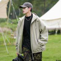 เสื้อโค้ทผู้หญิง ]ins ยอดนิยม 6159 เสื้อแจ็คเก็ตทรงหลวมสำหรับฤดูใบไม้ร่วงกลางแจ้ง [ ตั้งกันลมให้อบอุ่นและใช้งานง่าย