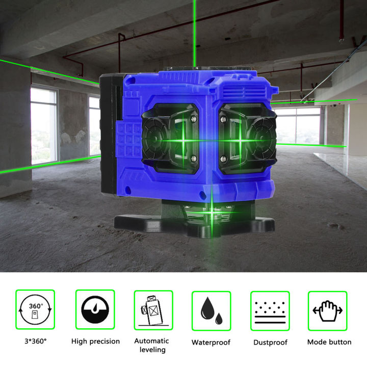 multifunctional-12-lines-green-light-l-aser-level-3-self-leveling-machine-rechargeable-lithium-b-attery-leveling-tool-omnidirectional-ground-wall-sticker