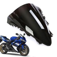 New Motorcycle Black ABS Double Bubble Windscreen Windshield For Yamaha YZF R1 2007-2008