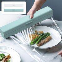 Cling Film Cutter Magnetic Cling Wrap Dispenser Plastic Wrap Dispenser with Cutter Reusable Food Cling Wrap Film Cutter Tin