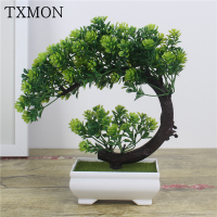 【cw】NEW Artificial Plants Bonsai Small Tree Pot Plants Fake Flowers Potted Ornaments For Home Decor Decoration Ho Garden Decor