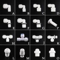 20pcs 1/4PE Pipe Connector Water Purifier Reverse Osmosis Water Pipe POM Thread Joints Family Drinking Water Tube Connectors