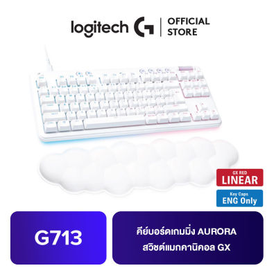 Logitech G713 Mechanical Gaming Keyboard คีย์บอร์ดเกมมิ่ง AURORA COLLECTION แสงไฟ RGB ที่นุ่มนวล สวิตช์แมกคานิคอล GX ที่คุณเลือกได้ พร้อมที่วางพักผ่ามือนุ่มรูปเมฆ
