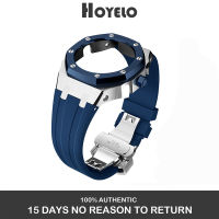 Hoyelo GA2100 4th กระเปาะเหล็กไร้สนิม Casioak Mod + GA-2100นาฬิกา Casio นาฬิกาข้อมือยาง/ชุดดัดแปลง2110