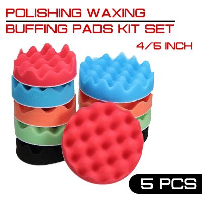 4 /5 5Pcs Polishing Waxing Buffing Sponge Pads Kit Set Compound For Auto Car Furniture