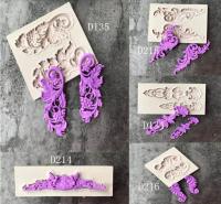 DIY Sugar craft Cake Vintage Relief Border Silicone Mold Fondant Mold Cake decorating Tools Gum paste Mold Bread  Cake Cookie Accessories