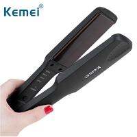 Kemei มืออาชีพที่หนีบผมตรงผมเครื่องมือจัดแต่งทรงผมทัวร์มาลีนแผ่นความร้อนเซรามิกที่มีอย่างรวดเร็วอุ่นเครื่องประสิทธิภาพความร้อน