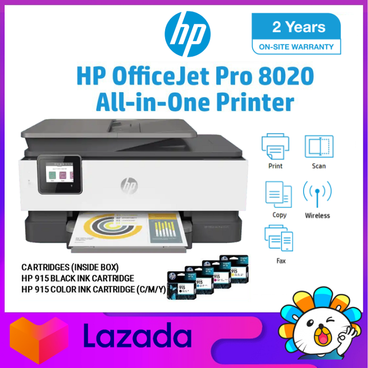 Ready Stock Hp Officejet Pro 8020 All In One Aio Color Printer 1kr67d Print Scan Copy Fax 7870