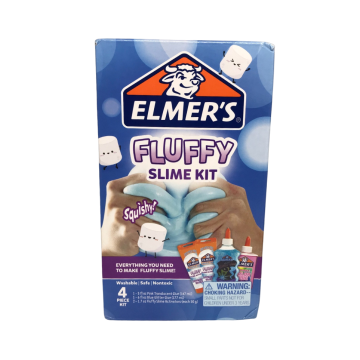 Elmer's Fluffy Slime Kit With Translucent Color Glue Glitter Glue ...