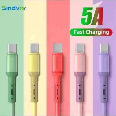 【Flash sale】 เครื่องชาร์จเครื่องชาร์จ Usb รถเร็ว2เมตรสายชาร์จ USB เครื่องชาร์จยูเอสบี Type 5A C ที่ชาร์จโทรศัพท์ซิลิโคนเหลวสำหรับชาร์จ