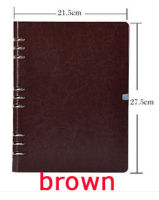 Business Office A4 B5 A5 A6 A7 PU Leather Notebook BlackWineBlueBrown Spiral Notebooks Lined Papers