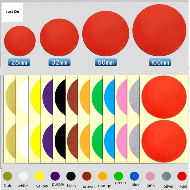 สติกเกอร์และป้ายทรงกลมสำหรับเขียนสติกเกอร์วงกลมขนาด5ซม-10ซม-ป้ายผนึกทรงกลมขนาดใหญ่ฉลากสติ๊กเกอร์ทรงกลมใหญ่50มม-100มม-diy
