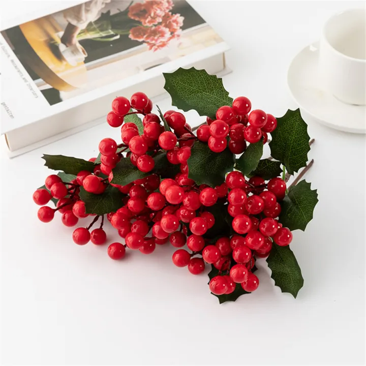 xmas-party-decorations-holiday-pine-stems-red-berry-christmas-decorations-simulation-pine-picks-fake-berry-plant