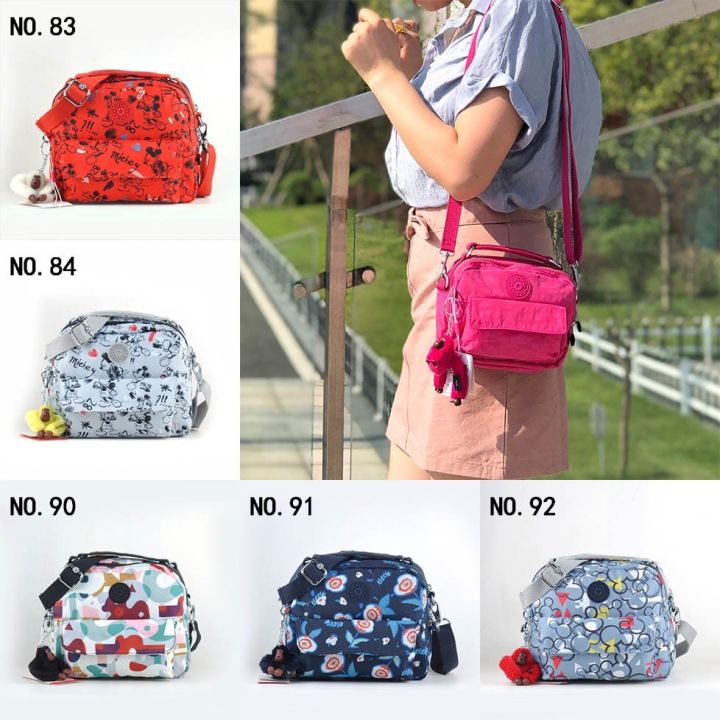 top-kipling-กระเป๋าสะพายไหล่กระเป๋าถือสําหรับสตรีผ้าไนล่อนเหมาะกับการพกพาเดินทาง-k08249