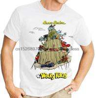 {High-end clothing} Hanna Barbera Wacky Races เสื้อยืดลายคลาสสิกสำหรับเด็กดูทีวีชาย39 S