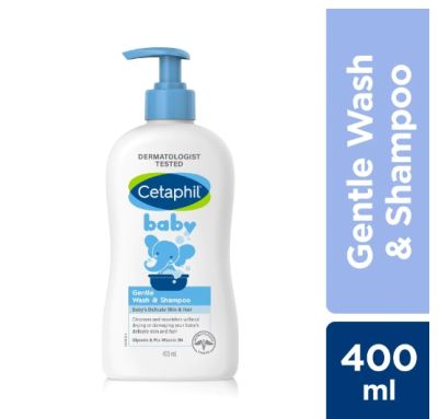 Cetaphil Baby Gentle Wash and Shampoo 400 mL เซทาฟิล แชมพูและเจลอาบน้ำเด็ก ขนาด 400 mL