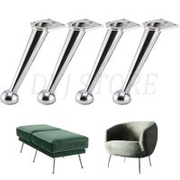 4 Pcs Oblique Metal Furniture Legs Heavy Duty As Replacement for Sofa Couch Cabinet TV Stand Legs Gold Iron Furniture Feet Furniture Protectors Replac