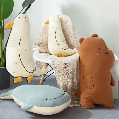 【Loose】 ของเล่นตุ๊กตา หมอนยาว น่ารัก ins ตุ๊กตาปลาวาฬ/หมีน้อย/ตุ๊กตานกทะเล ของขวัญ