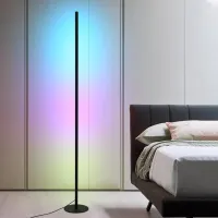 20W RGB LED Floor Lamp US EU Modern Corner Light Colorful Atmosphere Light For Bar Indoor Room Decor Standing Lamp 15*15 * 140cm