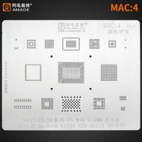 Amaoe Mac1-9 Bga Reballing ลายฉลุสำหรับ Mac M1 T2 Macbook Pro A1534 A2159 A1706 A1707 Em Ssd DR Wifi Cpu Nand แผ่นวงจรไมโครชิป