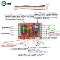 แผงวงจรไฟฟ้ากระแสตรง DC 6-60V 400W อุปกรณ์ควบคุมมอเตอร์แบบไร้แปรงถ่านกระแสสลับ PWM แผงไดร์ฟเวอร์ควบคุมมอเตอร์12V 24V 48V ชิ้นส่วนวงจรไฟฟ้า