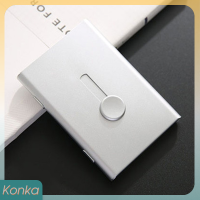 ✨ Konka ที่ใส่นามบัตรโลหะบางเฉียบทำจากโลหะ, ที่ใส่นามบัตรบัตรธนาคารแบบกด