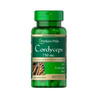 Puritans Pride Cordyceps Mushroom 750 mg / 60 Capsules ถังเช่า,