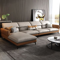 LUSSO L-Shaped genuine Leather Sofa โซฟาหนังแท้ที่มีรูปทรงสวยงาม