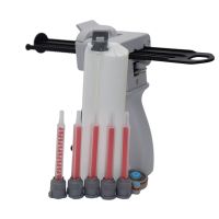 ◆☬ Glue Gun 75ml 10:1 AB Epoxy Adhensive Caulking Gun with 75ml 10:1 Empty Dual-Barrel Cartridge and 5pc 10:1 Static Mixing Nozzle