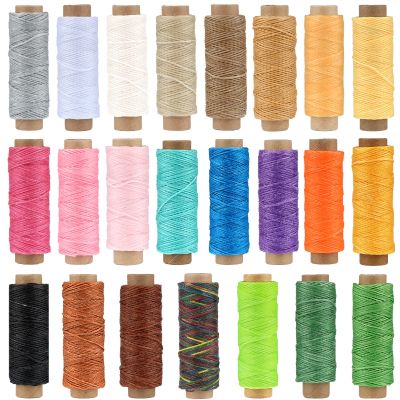 HOT LOZKLHWKLGHWH 576[HOT W] Fenrry Flat Waxed Thread For Leather Sewing String Polyester Cord Craft Stitching Bag Bookbinding Sail Bracelet Braid Jewelry
