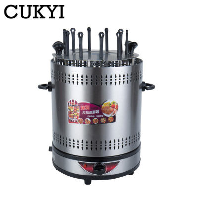 CUKYI Electric Grill 6810 sticks Automatic revolving Vertical Grill Timing Barbecue tools eless Mutton BBQ Skewers machine