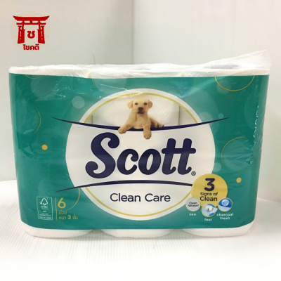 ( แพ็ค 6 ม้วน)  Scott Clean Care Roll Tissue สก๊อตต์® คลีนแคร์ กระดาษชำระแบบม้วน รหัสสินค้า li0554pf