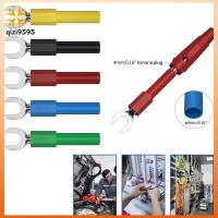 QIZI9595 ส้อมหุ้มฉนวน6มม. ซ็อกเก็ตกล้วยทองแดง4มม. ทองแดง/พีเอ Spade CRIMP TERMINAL ของใหม่ อุปกรณ์เสริมเครื่องมือ ขั้วต่อสายไฟชนิด U สายต่อสายไฟ