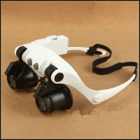 10X 15X 20X 25X Magnification Eyeglasses Headband Lighted Magnifier Watching Repairing Helping Magnifying Glass with LED