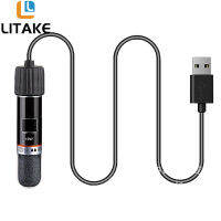 Litake คุณภาพสูง10W เครื่องทำความร้อนในตู้ปลาตัวชิปอัจฉริยะ USB เครื่องทำความร้อนถังเล็กๆปลาที่ใช้สำหรับแท็งค์น้ำสำหรับตู้ปลาเต่า25L ด้านล่าง