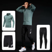 Mens Sportswear Compression Men Suit Quick-Drying Sports Training Suit Gym Jogging Running Clothes Tight Fitness Sportswear