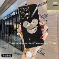 เคสโทรศัพท์ Infinix GT 10 Pro 5G เคส Phone Case เคสเคลือบลูกอม Infinix GT10 Pro 5G กระจกแต่งหน้าไรน์สโตนรูปการ์ตูนน่ารักที่วางโทรศัพท์กรอบนิ่ม2023