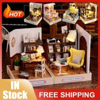 DIY Miniature Doll House Cabin Kid Child Handcraft Cottage Wooden Building Model Friend Birthday Gift Assembling Toy Kit Screw Nut Drivers