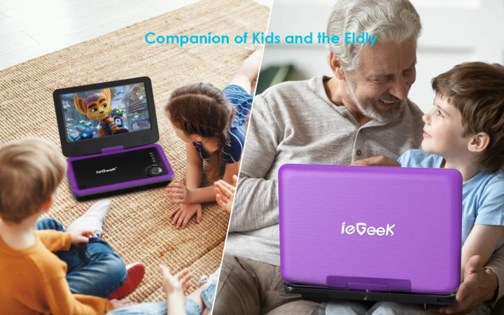 iegeek-portable-dvd-player-12-5-with-10-5-hd-swivel-screen-car-travel-dvd-players-5-hrs-rechargeable-battery-region-free-video-player-for-kids-elderly-remote-control-sync-tv-usb-amp-sd-purple