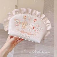 【New product】ﺴ☼♂ Lovely mikko cosmetic bag shell receive bag Japanese girl heart began to hand in hand bag black fungus edge dumplings package