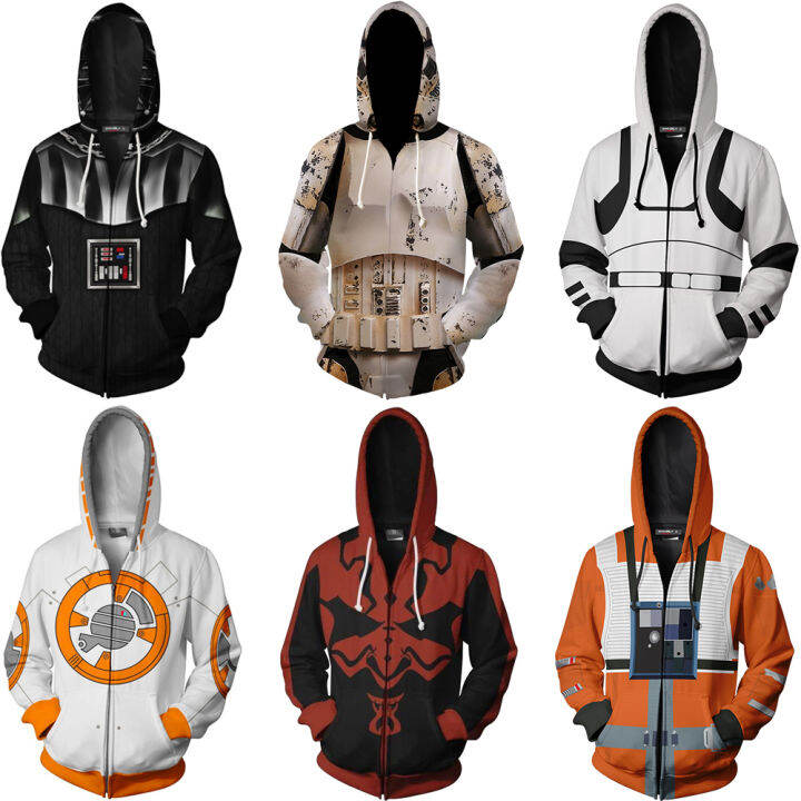 Star Wars Hoodie Stormtrooper Xwing Pilot Jacket Vader Darth Jacket
