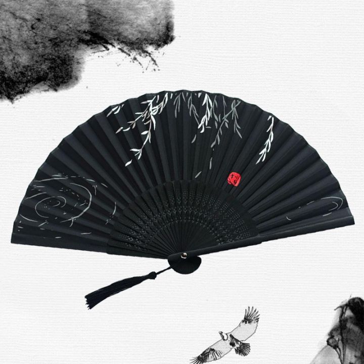 cw-chinese-vintage-silk-folding-fan-bamboo-classical-dance-fan-high-quality-tassel-elegent-female-fan-japanese-home-decoration