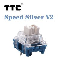 QSR STORE TTC Speed Silver V2 Mechanical Keyboard Switch Linear 45gf 3 Pin RGB SMD Hot Swap DIY Custom Switches Miscontact Prevention