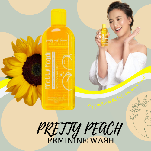 PRETTY PEACH WASH BY BEAUTY AND GRACES 150ml. Pretty Peach Feminine