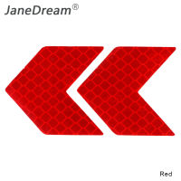 JaneDream สติกเกอร์เตือนลายลูกศรสติกเกอร์สะท้อนแสงติดรถยนต์ Red-2Pcs สำหรับรถจักรยานยนต์บาร์ท้ายอัตโนมัติกันชนความปลอดภัย BYD ATTO 3